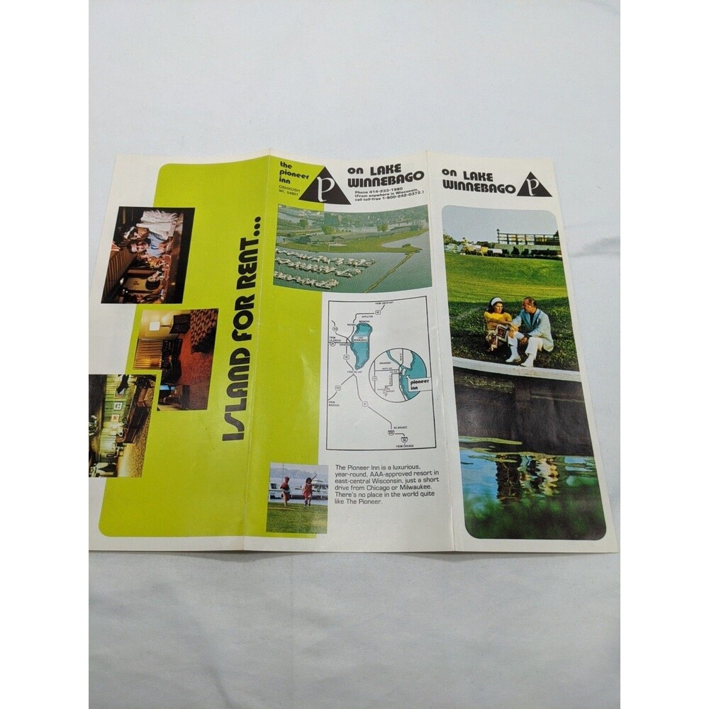 Vintage 1960s The Pioneer Inn On Lake Winnebago Brochure - Picture 4 of 9